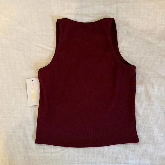 Marika Maroon Crop Tank Top - Size Large - NWT - Picture 2 of 5